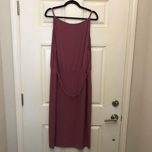 NWT Boohoo Dusty Pink Tank Dress w/ Braided Belt